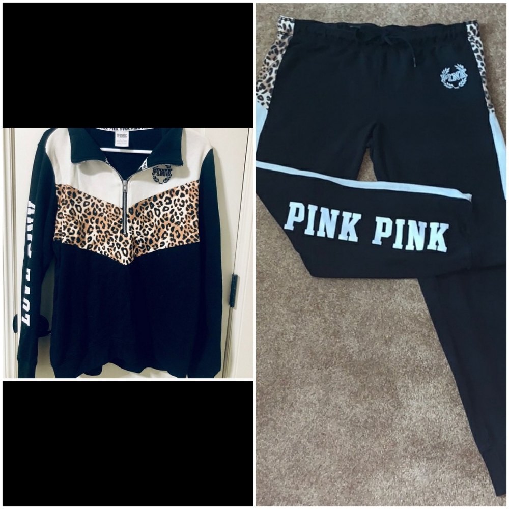 VS Pink cheetah set